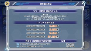 ガルルモンのガチャ提供割合